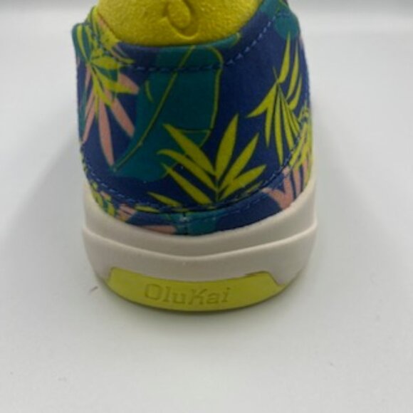 NEW Olukai Blue Aloha Floral Mens Sneakers Size 10 Lae’ahi Pa’L Slip On shoes - Picture 10 of 11